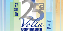 Participe da 25 Volta USP de Bauru.  domingo!